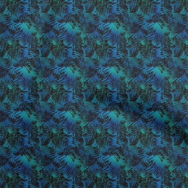 oneOone Cotton Poplin Blue Fabric Abstract Craft Projects Decor Fabric Printed By The Yard 56 Inch Wide