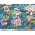 thumbnail image 2 of Soimoi polyester Crepe Fabric Leaves & Wild Flower Decor Fabric Printed Yard 42 Inch Wide, 2 of 3