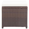 thumbnail image 3 of vidaXL Garden Stools 2 pcs with Cushions Poly Rattan Brown, 3 of 5