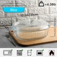thumbnail image 1 of AMERTEER Elegant Glass Casseroles with Lids Set  Ribbed Oval Roaster  Transparent Covered Cookware  Versatile Deep Glass Food Containers  50oz & 85oz  for Baking  Cooking  Oven & Microwav, 1 of 6