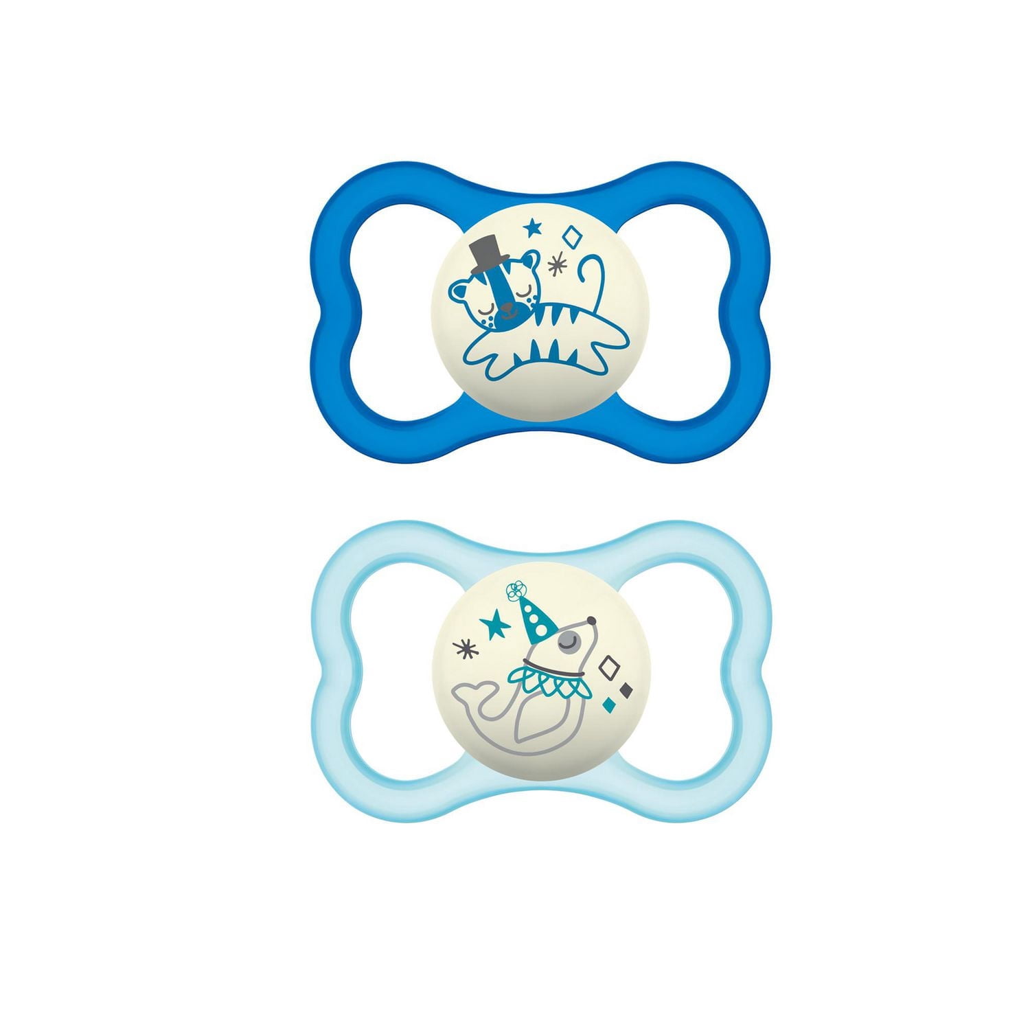 MAM Air Night Pacifiers (2 pack), MAM Sensitive Skin Pacifier 16+ Months, Glow in the Dark Pacifier, Best Pacifier for Breastfed Babies, Assorted, Baby Pacifiers