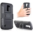 thumbnail image 1 of NAKEDCELLPHONE BLACK GRIP RING CASE + BELT CLIP HOLSTER STAND FOR LG K10 AND LG PREMIER (L62C, K420N, L62VL, L61AL), 1 of 6