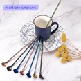 thumbnail image 5 of Unique Bargains 4Pack 8.6' Stainless Steel Spoon Straws Reusable Twist Handle Spoon, Silver, 5 of 5