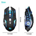 thumbnail image 4 of APPIE Wireless Gaming Mouse Rechargeable USB 2.4G Computer Mouse with 7 Colorful LED Lights, 3 Adjustable DPI, Silent Click, Ergonomic Optical Mice for PC Laptop Desktop Windows Mac, 4 of 10