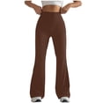 thumbnail image 1 of Timegard Workout Legging for Women High Waist Slim Fitting Bell Bottom Basic Yoga Trousers Solid Color, 1 of 4