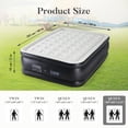 thumbnail image 2 of edx Matelas Gonflable 22 Pouces (56 cm) de Hauteur, Format Grand, avec Pompe Électrique Intégrée pour un Gonflage Rapide, Idéal pour les Adultes, le Camping et l'Utilisation Intérieure/extérieure., 2 of 8