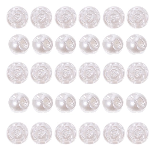 Shisuyan 50Pcs Sweater Buttons Decorative Shirt Buttons DIY Rose Shape Clothing Buttons