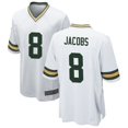 thumbnail image 1 of Men's Green Bay Jacobs 8 White Stitched Game Player T-shirts, Small, 1 of 2