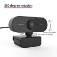 thumbnail image 1 of Webcam 1080p HD Computer Camera - Microphone Laptop USB PC Webcam  180 Degree Live Streaming Widescreen Recording Pro Video Web Camera for Calling  Conferencing, 1 of 9