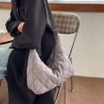 thumbnail image 3 of Women Nylon Shoulder Bag Design Cotton Padded Messenger Bag Solid Color Handbag, 3 of 6