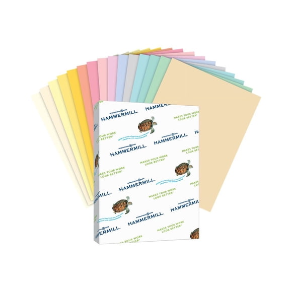HammerMill Couleurs - Lisses - Canari - 8,5 Po x 14 Po - 75 G/m2 - 20 Lb - 5000 Feuille(s) Papier Adhésif