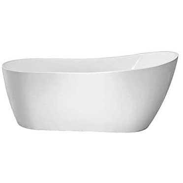 Vanity Art Baignoire Acrylique Autoportante avec Bec Verseur et Drain Pop-Up