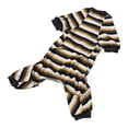 thumbnail image 3 of Dog Pajamas 4 Legged Soft Stretchy Warm Prevent Licking Striped Puppy Jumpsuit Sleepwear for Cold Weather XS, 3 of 9