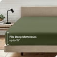 thumbnail image 4 of Bare Home 2-Pack Fitted Sheets - Premium 1800 Collection - Ultra-soft - Deep Pocket - Short Queen, Cypress, 4 of 8