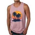 thumbnail image 3 of Sentmoon Débardeurs de Musculation pour Hommes Été Sans Manches Col Rond Chandail de Compression pour Hommes Imprimé Tropical Coupe Ample Entraînement Physique Camisoles de Compression pour Hommes Plage pour Tenue de Rue Décontractée TTTG, 3 of 6