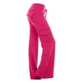 thumbnail image 1 of AherBiu Pantalon Cargo Grande Taille pour Femmes Taille Haute Extensible Ample Randonnée Jambes Larges Extérieur, 1 of 5