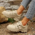 thumbnail image 4 of Espadrilles Mode à Plateforme pour Femmes, Décontractées, en Toile, à Lacets, Plates Épaisses, Antidérapantes, pour la Marche et la Randonnée, 4 of 7