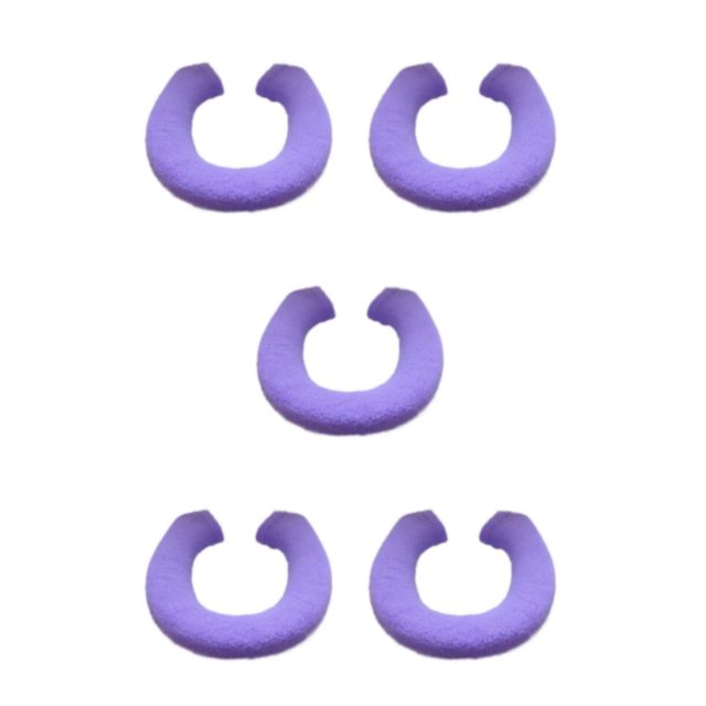Transemion Durable Bathroom Pad Tear-resistant And U/O Shape Options Wear-resistant Purple 5Set
