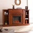 thumbnail image 4 of SEI Furniture Chantilly Bookcase Electric Fireplace in Oak, 4 of 4