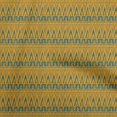 thumbnail image 1 of oneOone Georgette Viscose Moutarde Foncé Tissu Tribal Matière de Robe Tissu Imprimé Tissu au Mètre 42 Pouces de Large, 1 of 4