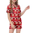 thumbnail image 2 of Luvoko Tween Children DIY Anniversary Print Pajama Set Short Sleeve Button Up Top And Shorts, 2 of 5