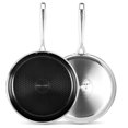 thumbnail image 1 of Ceramax Etched Black 10 Inch Nonstick Ceramic Stainless Steel Fry Pan Tri-Ply Induction Ready Dishwasher Safe Cookware, 1 of 7