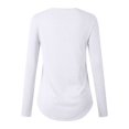 thumbnail image 3 of Haut Imprimé à Manches Longues Couleur Unie pour Femmes Rose m, 3 of 4