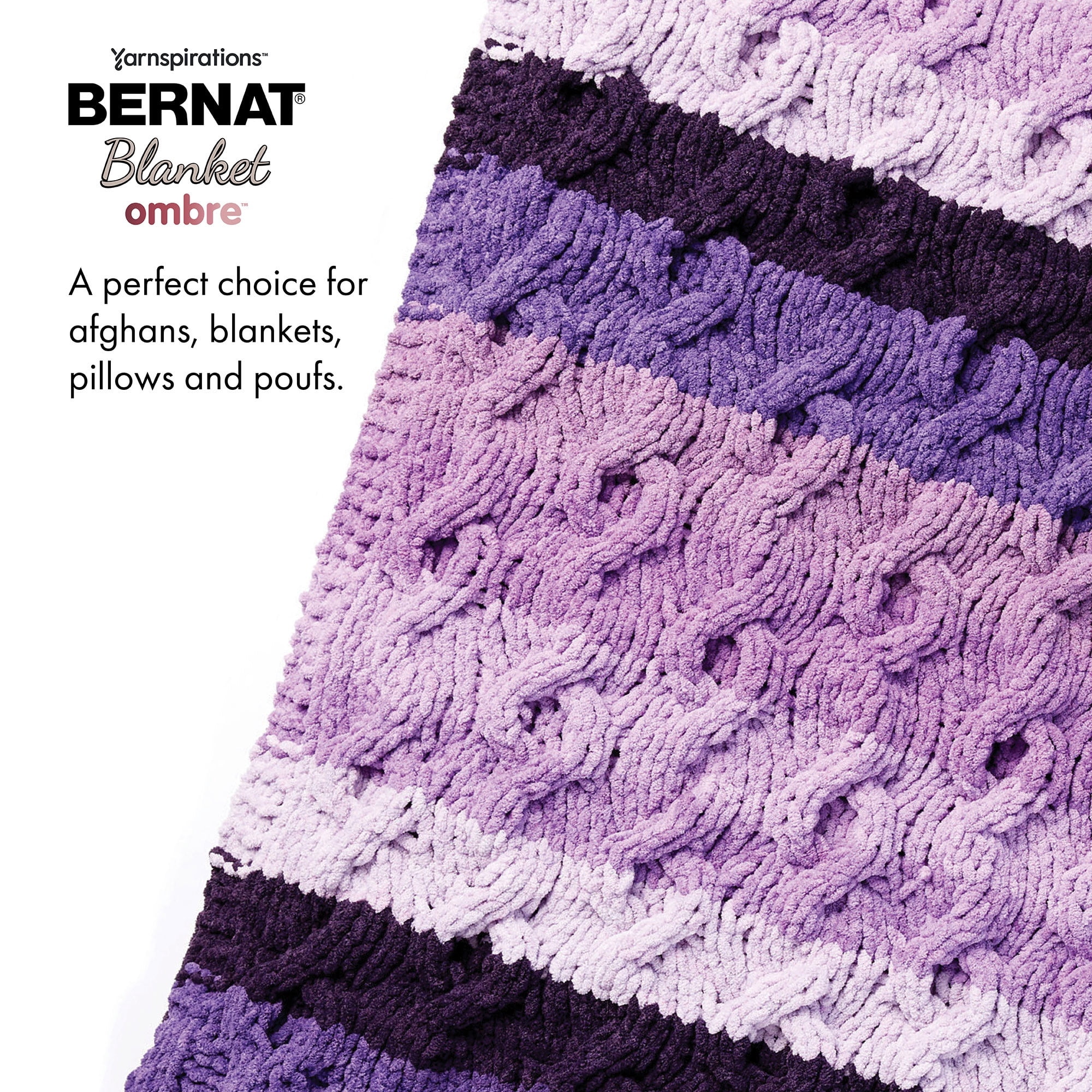 Bernat® Fil Couverture Ombre™, Polyester #6 Super Volumineux, 10,5oz/300g, 220 Yards