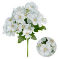 thumbnail image 3 of 5-branch Artificial Flower Bouquet Simulation Floral Decor Wedding Party Cloth Fake Flower Home Decor, Light Blue Workhe, 3 of 9