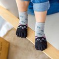 thumbnail image 2 of Fortune 1 Pair Kids Five Finger Toe Socks Ankle Socks Baby Cartoon Animal Socks, 2 of 3