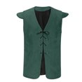 thumbnail image 2 of EGNMCR Débardeurs Homme Homme Rayé Mode Rétro avec Poches à Simple Boutonnage Col en V Débardeurs Hauts Blouse, 2 of 4