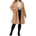 thumbnail image 1 of GRACE & GRANDEUR Juniors Plus Size Notched Lapel Warm Winter Double Breasted Coat, 1 of 7