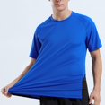 thumbnail image 5 of BOBOGOJP Chemises Classiques à Manches Courtes pour Hommes T-Shirts Doux à Manches Courtes Col Rond Classique Tee-Shirt Basique Décontracté (Bleu,TTG), 5 of 5