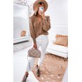 thumbnail image 3 of a.Jesdani Chandail à Manches Bouffantes Marron Élégant - Tricot Flatteur, Indispensable, 3 of 8