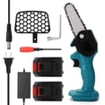 thumbnail image 1 of 21V Lithium Battery(Two) Portable Electric Pruning Saw Rechargeable Small Electric Saws Woodworking One-handed Electric Saw Garden Logging Mini Brushed Electric Chain Saw, 1 of 7