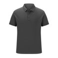 thumbnail image 3 of Chemises pour Hommes, Mode Homme Décontractée Couleur Unie Manches Courtes Col Rabattu Blouse Chemise, 3 of 5