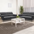 thumbnail image 3 of Gymax Modern Loveseat Fabric Sofa Couch with Adjustable Headrest, Grey, 3 of 10