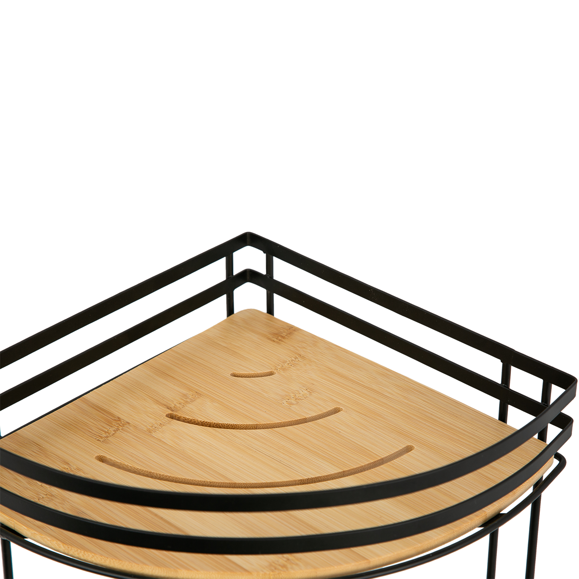 Era Reina Tour de bain à trois niveaux en bambou , noir et bambou 13.25x27.50po