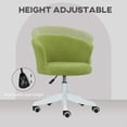 thumbnail image 4 of Vinsetto Fluffy Office Chair with Adjustable Height, Armless, Light Green, 4 of 10