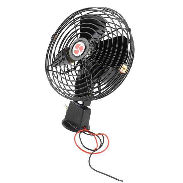 12V RV Quiet Cooling Fan 2 Speed Switch Heavy Duty Metal Car Fan for Truck RV Car Boat Bus