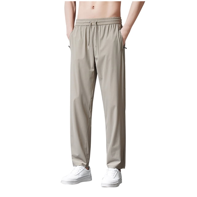 Plebaso Mens Plus Size Sports Pants Quick Dry Thin Workout Pants Lightweight Running Pants Activewear