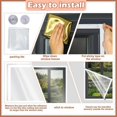 thumbnail image 3 of Window Insulation Kit Cuttable Transparent Film with Adhesive Straps Winter Reusable Window Plastic for Winterizing C, 3 of 5