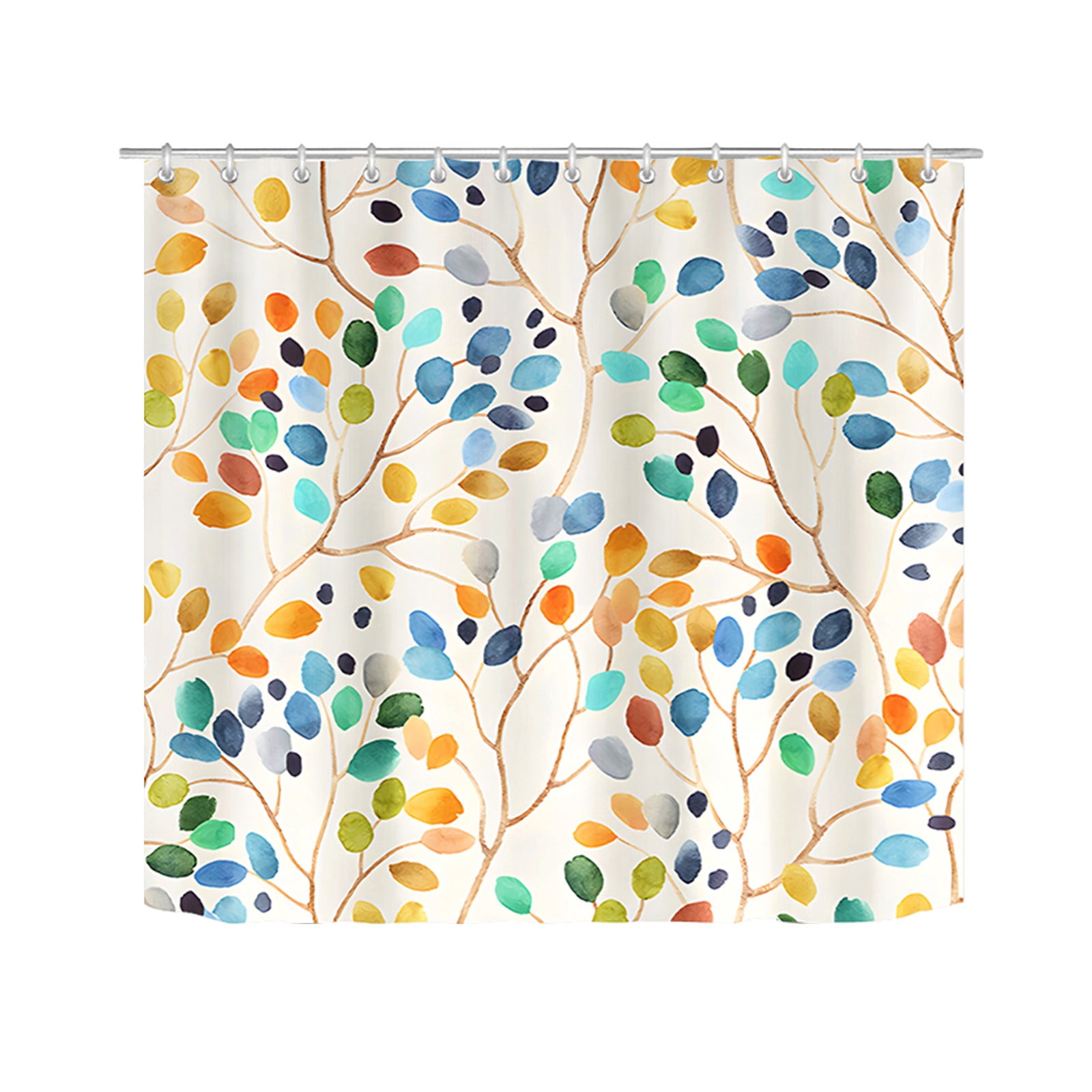Shower curtain fabric shower curtain with 12 hooks weighted shower curtain hem bathroom shower curtain waterproof shower curtain
