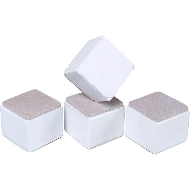 Set of 4 Bed Risers Furniture Risers Add 2 Inch Height,Strong Steel Support 10000 Pounds6*6*5cm