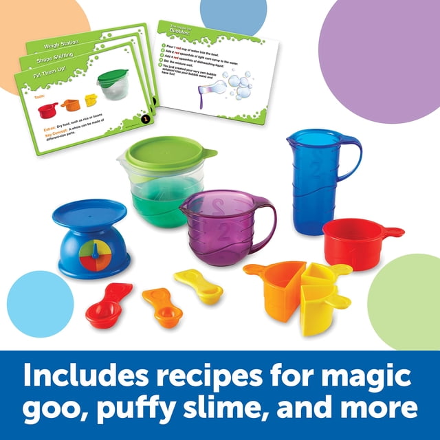 Learning Resources Ensemble d'Activités Mélanger et Mesurer, 22 Pcs