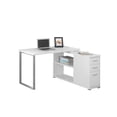 thumbnail image 1 of Monarch Specialties Computer Desk, Home Office, Corner, Left, Right Set-up, Storage Drawers, L Shape, Work, Laptop, Metal, Laminate, White, Grey, Contemporary, Modern, 1 of 3