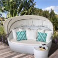 thumbnail image 2 of Joita Buzz Indoor/Outdoor Square Pillow Sewn Closed - Turquoise Polyester Fabric, 2 of 6