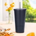thumbnail image 3 of RKSTN coffee mug Fashionable Stainless Steel Straw Cup Coffee Cup 500ml Large Capacity Vacuum Portable Insulation Gift Cup, 3 of 3