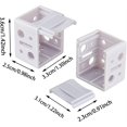thumbnail image 3 of 12 Pack 1 Inch Blind Brackets, Vertical Blind Bracket Box Mounting Bracket Window Blinds Headrail Brackets, 3 of 8