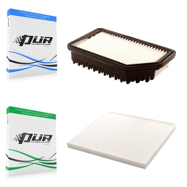 PUR 1x Air + 1x Cabin Filter (2 Total) Kit for Car 2012-2017 Hyundai Accent Kia Rio Veloster KFL-100133